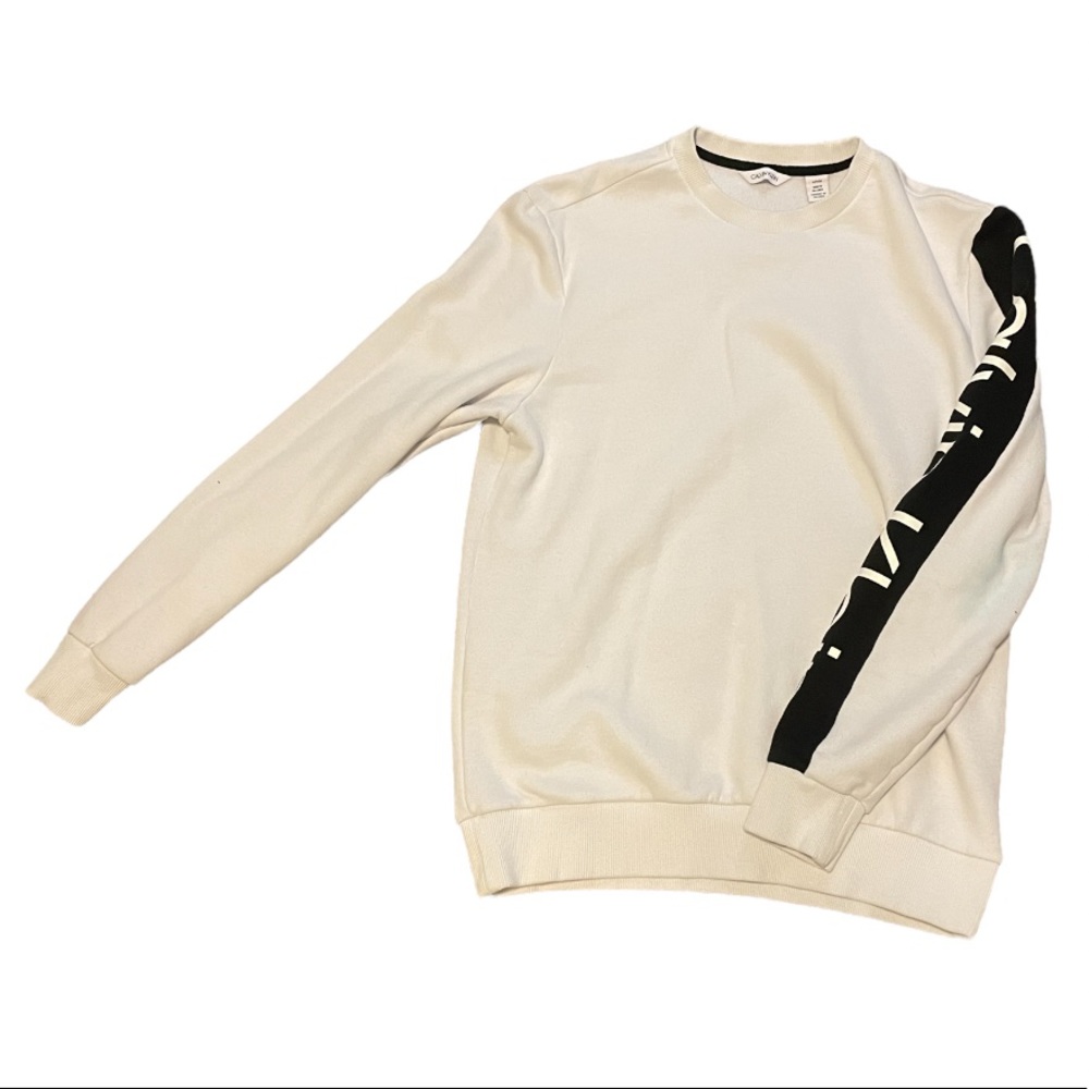 Calvin Klein white simple sweatshirt